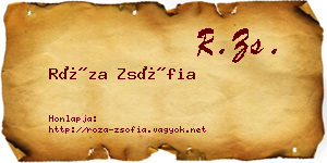 Róza Zsófia névjegykártya