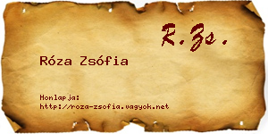 Róza Zsófia névjegykártya