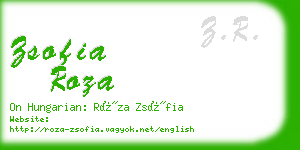 zsofia roza business card